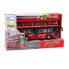 LEAN TOYS Autobus piętrowy na baterie z dźwiękami i światłami, napęd tarcia, czerwony