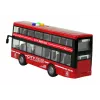 LEAN TOYS Autobus piętrowy na baterie z dźwiękami i światłami, napęd tarcia, czerwony