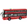 LEAN TOYS Autobus piętrowy na baterie z dźwiękami i światłami, napęd tarcia, czerwony