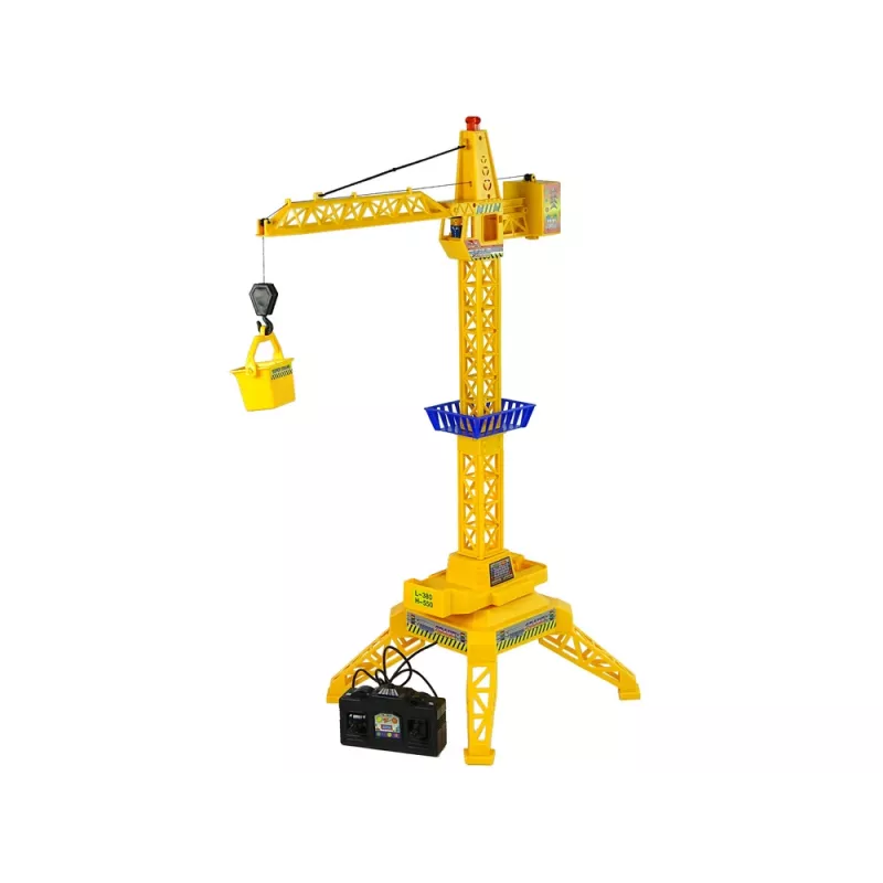 LEAN TOYS Żuraw z Ruchomym Ramieniem na Baterie, Sterowany Pilotem
