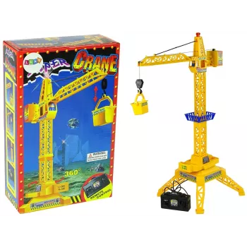 LEAN TOYS Żuraw z Ruchomym Ramieniem na Baterie, Sterowany Pilotem