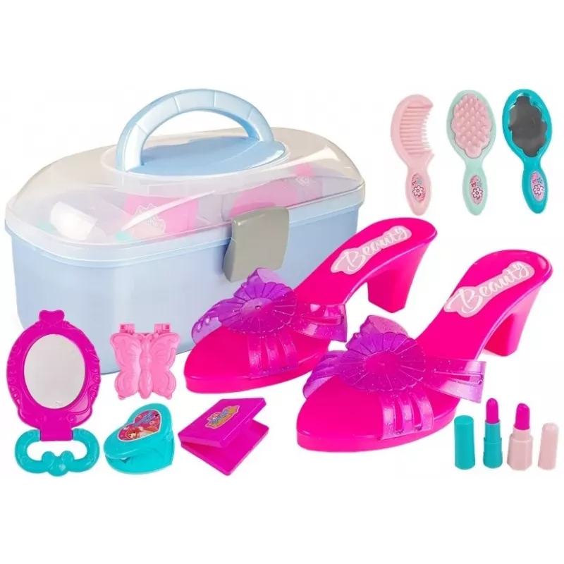 LEAN TOYS Beauty Set in a Case High Heels and Necklace