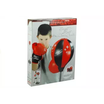 LEAN TOYS Big Boxer Set Dla Dzieci + Rękawice i Gruszka Bokserska