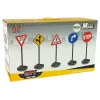 LEAN TOYS Duży zestaw edukacyjnych znaków drogowych 82 cm