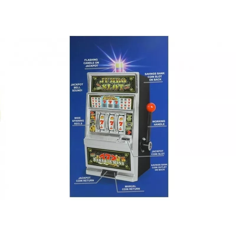 LEAN TOYS Duża Automat do Gry Kasyno z Dźwiękami Skarbonka