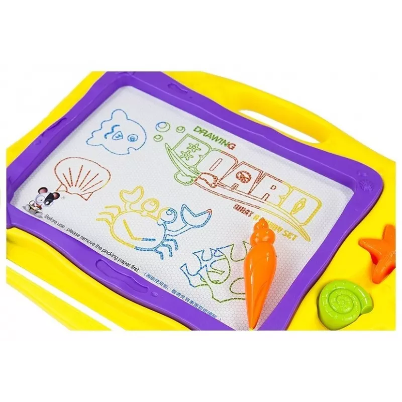 LEAN TOYS Tablica z Pieczątkami i Kolorowym Tłem