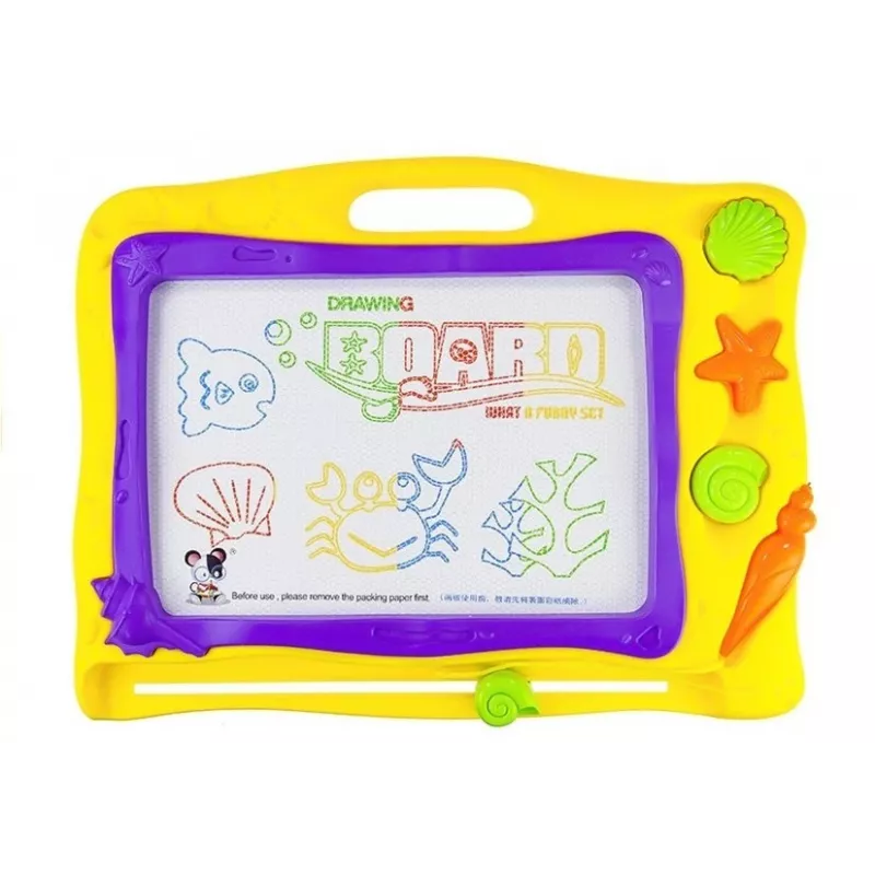 LEAN TOYS Tablica z Pieczątkami i Kolorowym Tłem
