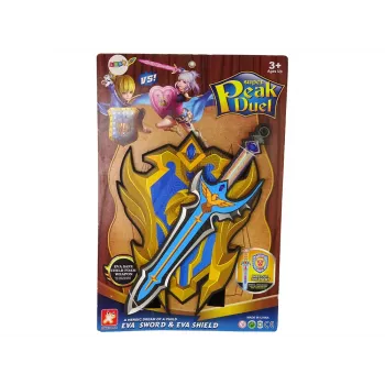 LEAN TOYS Zestaw Miecz i Tarcza Niebieskiego Wojownika z Pianki EVA