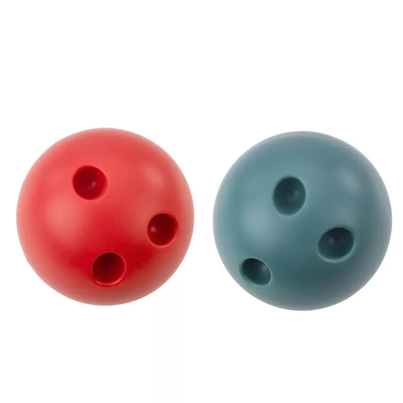 LEAN TOYS Zestaw do gry w kręgle z kotami dla dzieci 10 kręgli 2 kolorowe kule