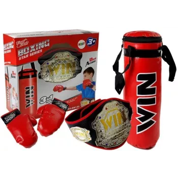 Zestaw bokserski LEAN TOYS, worek, rękawice, pas