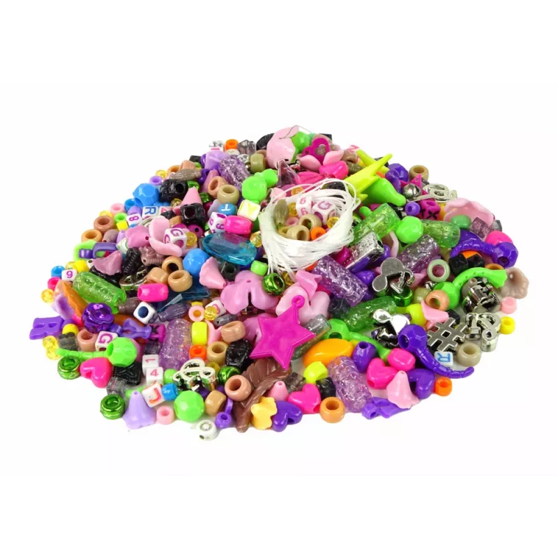 LEAN TOYS Zestaw do tworzenia bransoletek Koraliki Zawieszki Biżuteria Jednorożec