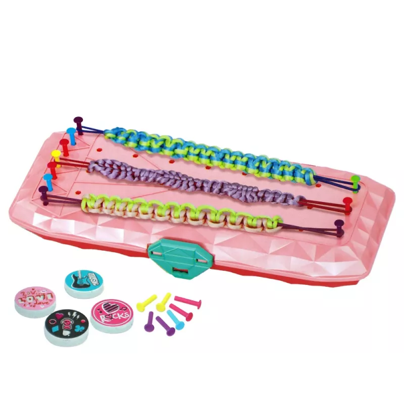 LEAN TOYS Zestaw do tworzenia bransoletek Różowe pudełko