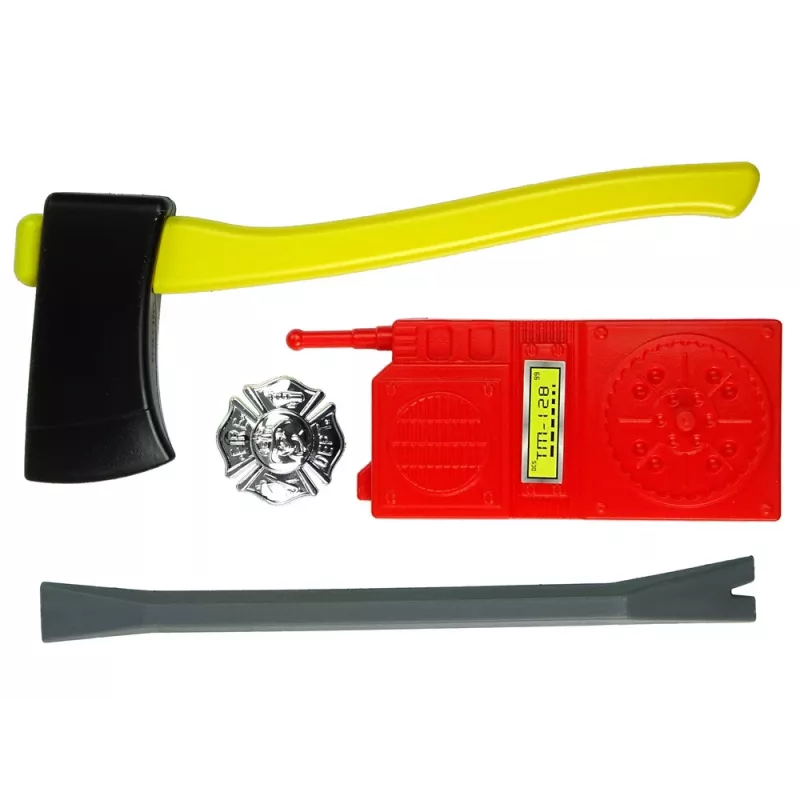 LEAN TOYS Zestaw Strażacki Gaśnica Maska Wodna Kask Czerwony