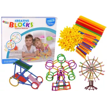 LEAN TOYS Building Blocks Construction Sticks Straws Set