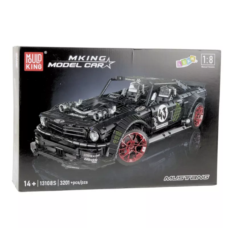 LEAN TOYS Klocki Samochód Sportowy Mustang Hoonicorn V2 Zestaw - 3201 elementów, skala 1:8, ABS
