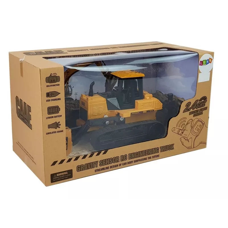 LEAN TOYS Spychacz z Gąsienicami Sterowany Gestem Ręki 2.4G 1:28