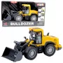 LEAN TOYS spychacz budowlany koparka ze światłami, dźwiękami i ruchomą łyżką – żółty