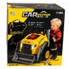 LEAN TOYS Koparko-spychacz do rozkręcania - Mały majsterkowicz ze światłami, dźwiękami i efektem pary (3+ lata)