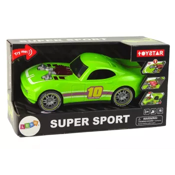 LEAN TOYS Samochód 1:14 Zielony Sportowy Dźwięk Światła Pojazd