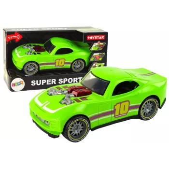 LEAN TOYS Samochód 1:14 Zielony Sportowy Dźwięk Światła Pojazd
