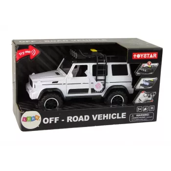 LEAN TOYS Samochód Off-Road Biały Dźwięk Światła Pojazd 1:14