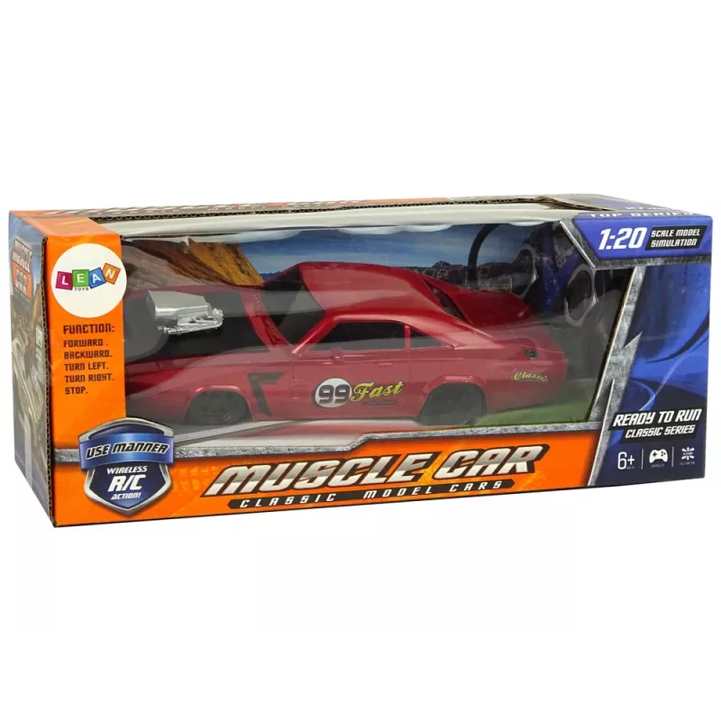 LEAN TOYS Samochód RC Sports Sticker 1:20 Czerwony Pilot