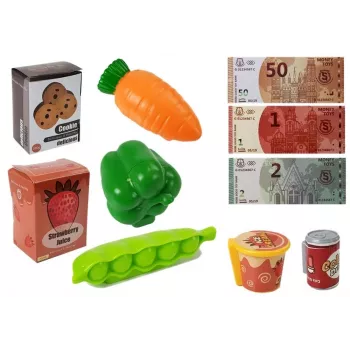 LEAN TOYS Kasa sklepowa z mikrofonem i terminalem dźwiękowym – interaktywny zestaw do zabawy dla dzieci 3+