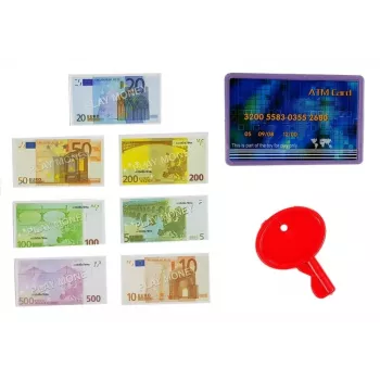 LEAN TOYS Kasa sklepowa z wózkami i akcesoriami | 35-elementowy zestaw do zabawy w sklep z działającym kalkulatorem, skanerem ze światłem, mikrofonem, wózkiem i koszykiem sklepowym | Dla dzieci od 3 lat
