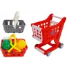 LEAN TOYS Kasa sklepowa z wózkami i akcesoriami | 35-elementowy zestaw do zabawy w sklep z działającym kalkulatorem, skanerem ze światłem, mikrofonem, wózkiem i koszykiem sklepowym | Dla dzieci od 3 lat
