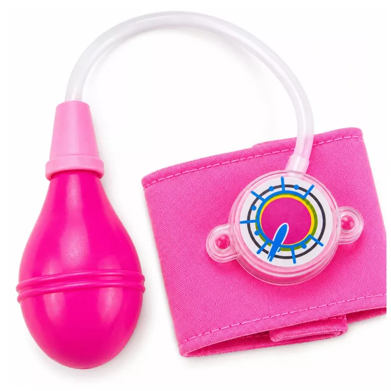 LEAN TOYS Ciśnieniomierz dla Dzieci z Ruchomą Wskazówką Różowy