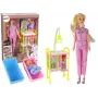LEAN TOYS Zestaw akcesoriów dla lalek Doktor z długimi włosami