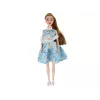 Lalka LEAN TOYS Emily Spring z długimi włosami, niebieską sukienką i kotkiem
