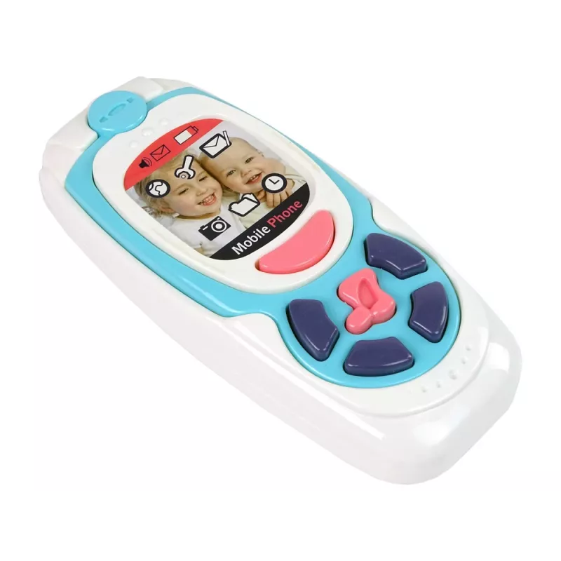 LEAN TOYS Edukacyjny Telefon Komórkowy dla Dzieci Melody Blue