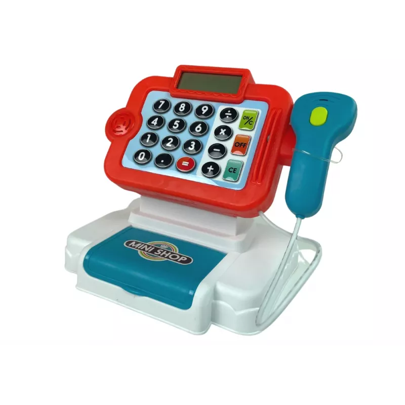 LEAN TOYS Dziecięca Kasa Fiskalna z Kalkulatorem i Koszykiem Warzyw