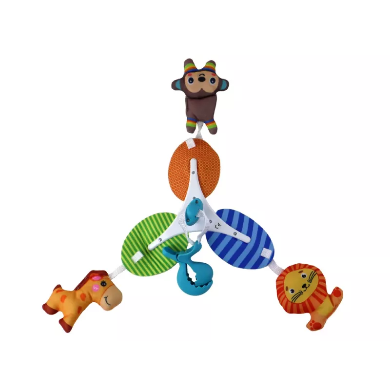 LEAN TOYS Przenośna Karuzela Zwierzęca Clip
