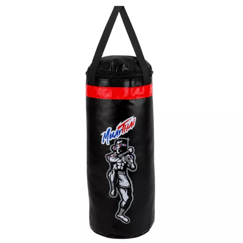 LEAN TOYS Dziecięcy zestaw treningowy worek bokserski MUAY THAI Rękawice 55x17cm M
