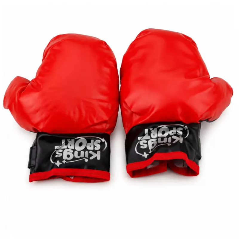 LEAN TOYS Dziecięcy zestaw treningowy worek bokserski MUAY THAI Rękawice 55x17cm M