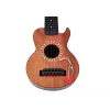 LEAN TOYS Dziecięca gitara zabawkowa z wykończeniem z brązowego drewna i kostką, 6 nylonowych strun, akustyczna, dla dzieci od 3 lat