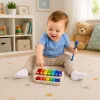 LEAN TOYS Dziecięcy Ksylofon Piano Kolorowy Instrument Muzyczny 2 w 1 z Pałeczką