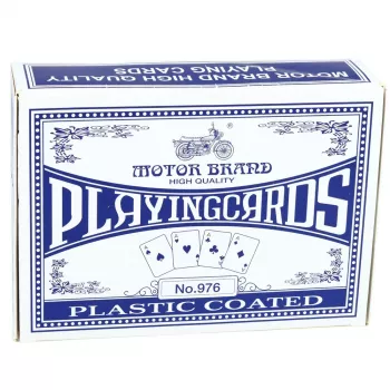 LEAN TOYS Classic Playing Cards Plastikowa powłoka Niebieski - Rozmiar pokera, 54 karty, Odporność na zachlapanie