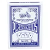 LEAN TOYS Classic Playing Cards Plastikowa powłoka Niebieski - Rozmiar pokera, 54 karty, Odporność na zachlapanie