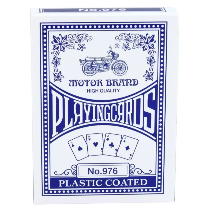 LEAN TOYS Classic Playing Cards Plastikowa powłoka Niebieski - Rozmiar pokera, 54 karty, Odporność na zachlapanie