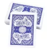 LEAN TOYS Classic Playing Cards Plastikowa powłoka Niebieski - Rozmiar pokera, 54 karty, Odporność na zachlapanie