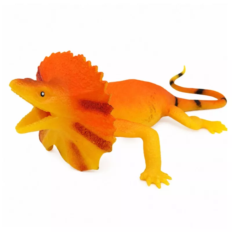 LEAN TOYS Figurka Gumowa Legwana Obrożnego Rozciągliwa Realistyczna 19cm
