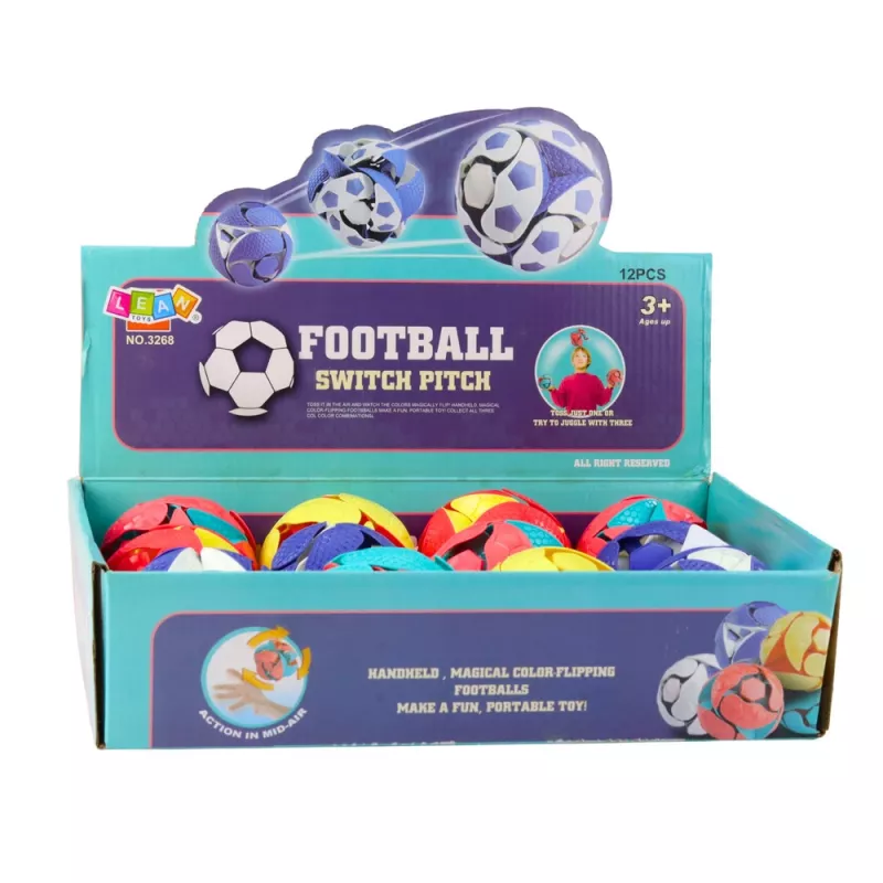 LEAN TOYS Kolorowa zmieniająca kolor piłka do żonglowania LED 8 cm Wielokolorowa
