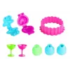 LEAN TOYS Color Clay DIY Zestaw do budowy tortu urodzinowego i domku z gliny samoutwardzalnej - 24 kolory, z narzędziami, foremkami i akcesoriami dla dzieci od 6 lat