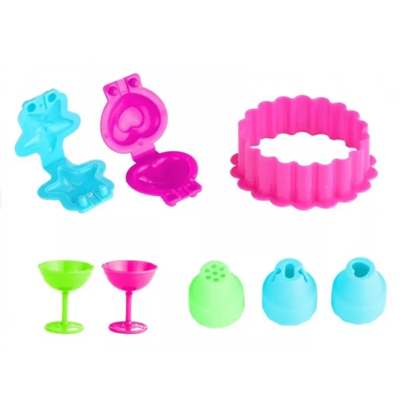 LEAN TOYS Color Clay DIY Zestaw do budowy tortu urodzinowego i domku z gliny samoutwardzalnej - 24 kolory, z narzędziami, foremkami i akcesoriami dla dzieci od 6 lat