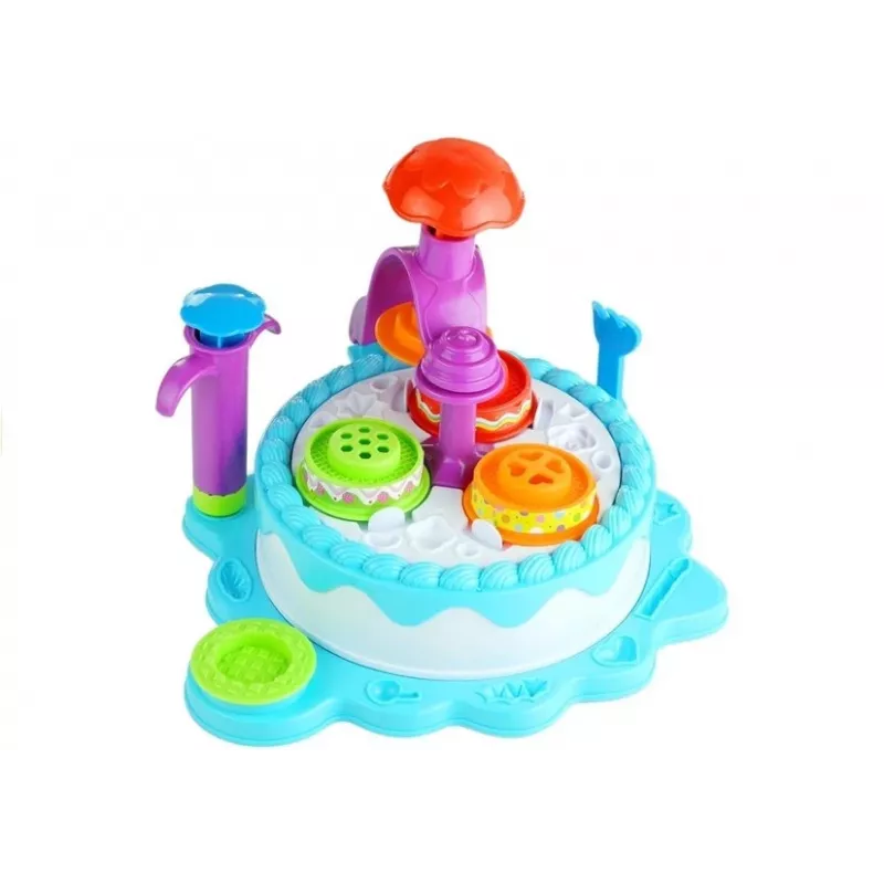 LEAN TOYS Color Clay DIY Zestaw do budowy tortu urodzinowego i domku z gliny samoutwardzalnej - 24 kolory, z narzędziami, foremkami i akcesoriami dla dzieci od 6 lat