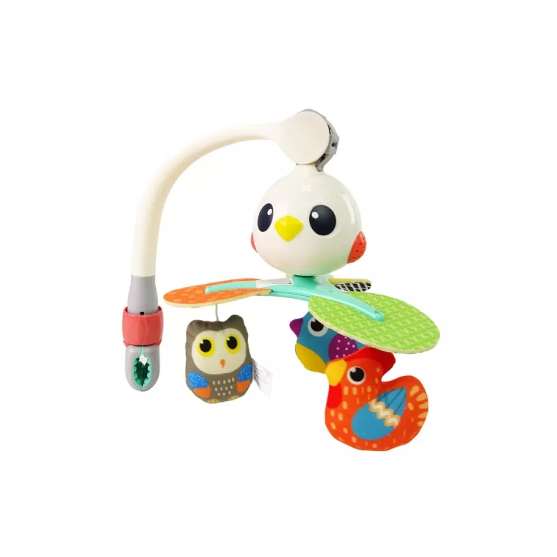 LEAN TOYS Colourful Birds Melody Carrousel do łóżeczka i wózka