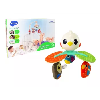 LEAN TOYS Colourful Birds Melody Carrousel do łóżeczka i wózka